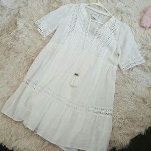 White knox rose dress